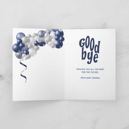 Carte Adieu adieu départ (Intérieur)