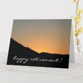 Carte adieu au coucher du soleil grand (Fleur jaune)