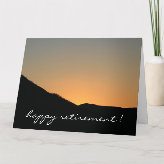 Carte adieu au coucher du soleil grand (Devant)