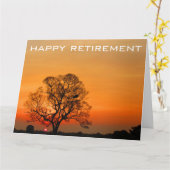 Carte adieu au coucher du soleil grand (Fleur jaune)