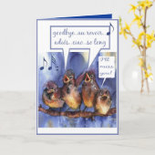 Carte adieu, au revoir, adios, ciao, bon voyage (Fleur jaune)