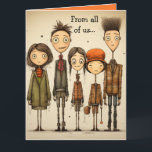 Carte Adieu aux collègues Editable Friends Bonne chance<br><div class="desc">Cette carte éditable présente une illustration d'un groupe de personnes avec différentes expressions sur leurs visages. En haut se trouve un message. Le texte sur le devant et à l'intérieur est modifiable, alors n'hésitez pas à changer les mots ainsi que le style, la taille et la couleur de la police....</div>