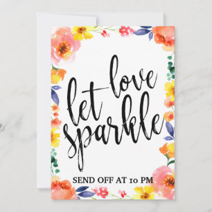 Carte Adieu avec cierges magiques Panneau de mariage flo