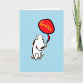 Carte Adieu chien qui dit que vous allez nous manquer. (Devant)