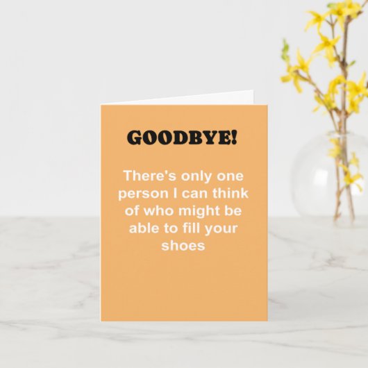 Carte Adieu collègue (Fleur jaune)