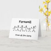 Carte Adieu de la chaîne enfant (Fleur jaune)