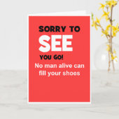 Carte adieu drôle (Fleur jaune)