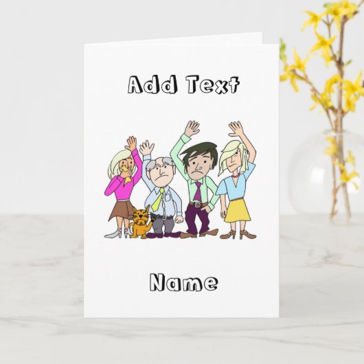 Carte Adieu drôle (Fleur jaune)