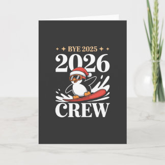 Carte Adieu drôle 2025 2026 Équipe Nouvel An Amis Squad