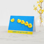 Carte Adieu du groupe (Fleur jaune)