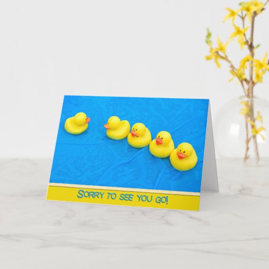Carte Adieu du groupe (Fleur jaune)