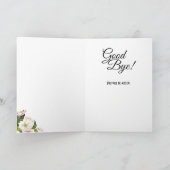 Carte Adieu Fleur Florale Adieu (Intérieur)