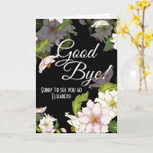 Carte Adieu Fleur Florale Adieu (Fleur jaune)