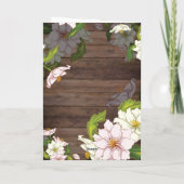 Carte Adieu Floral Rustique Adieu (Dos)