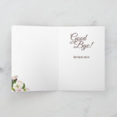 Carte Adieu Floral Rustique Adieu (Intérieur)