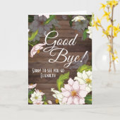 Carte Adieu Floral Rustique Adieu (Fleur jaune)