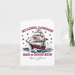 Carte Adieu Londres 4 Juillet 1776 Usa Chemises Filles P