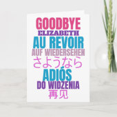 Carte Adieu moderne (Devant)