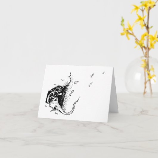 Carte Adieu octopus (Fleur jaune)