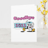 Carte Adieu rouleau papier Toilet 2021 (Fleur jaune)