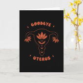 Carte Adieu Uterus (Fleur jaune)
