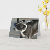 Carte Adios Good Bye chihuahua greeting card (Fleur jaune)