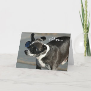Carte Adios Good Bye chihuahua greeting card