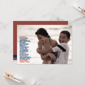 Carte Adjectifs de voeux d'été plat (Devant/Arrière en situation)