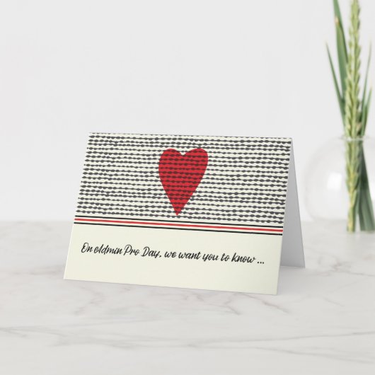 Carte Admin Pro Day Heart du groupe (Devant)