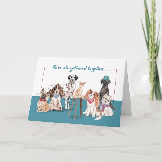 Carte Admin Pro Jour Du Groupe Chiens Drôle (Devant)