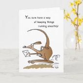 Carte Admin Pro Kangaroo humoristique (Fleur jaune)