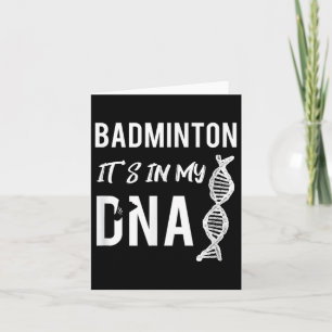 Carte Adn Badminton Pour Le Joueur Badminton
