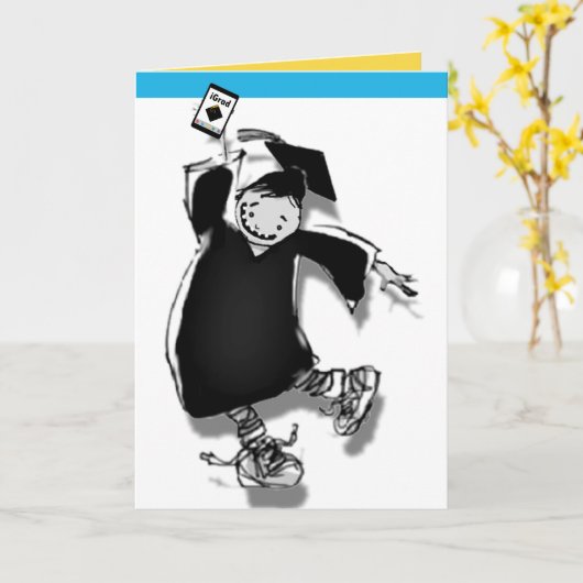 Carte Ado de diplôme Garçon (Fleur jaune)