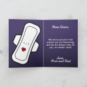 Carte Ado de tampon de cartons violets foncés Première p (Intérieur)