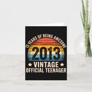 Carte Adolescent de 2013 13e anniversaire 13 ans 2026