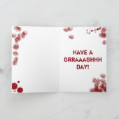 Carte Adolescent de zombi de joyeux anniversaire (Intérieur)