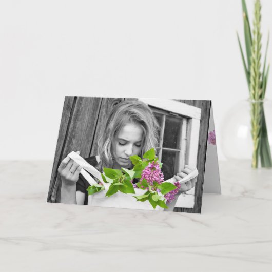 Carte adolescente avec sac lilas (Devant)