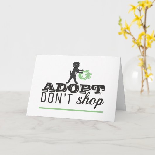 Carte Adopter Ne pas Acheter (Fleur jaune)