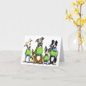 Carte Adoptez les chiens d'abri le tee - shirt que vert (Fleur jaune)