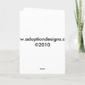 Carte Adoption = amour en blanc (Dos)