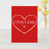 Carte Adoption = amour en blanc (Fleur jaune)