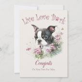 Carte Adoption de chien Boston Terrier, Jour J (Devant)