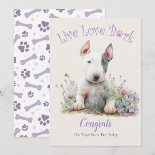 Carte Adoption de chien Bull Terrier, Jour J'ai Craqué
