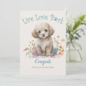 Carte Adoption de chien caniche, Jour de Gotcha (Debout devant)