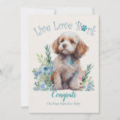 Carte Adoption de chien Cockapoo, Jour J (Devant)