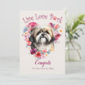 Carte Adoption de chien Lhasa Apso, Jour de Gotcha (Debout devant)
