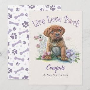 Carte Adoption de chien Mastiff, Jour J
