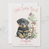 Carte Adoption de chien Rottweiler, Jour J (Devant)