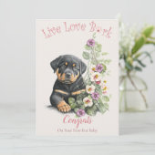 Carte Adoption de chien Rottweiler, Jour J (Debout devant)