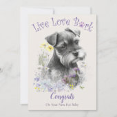 Carte Adoption de chien Schnauzer, Jour J (Devant)